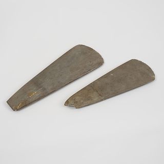 Two Neolithic Stone Axe Blades