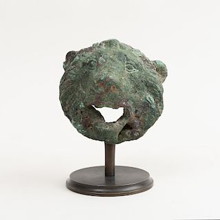 Late Hellenistic-Early Roman Bronze Lion Mask