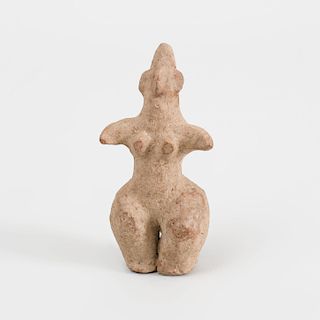Small Iranian Pottery Female Figure