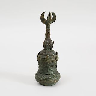 Southeast Asian Bronze Ritual Hand Bell