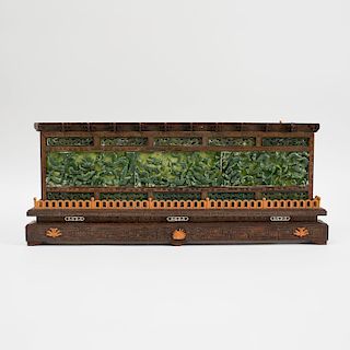 Chinese Carved Jade Table Screen