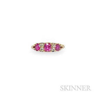 Antique 18kt Gold, Ruby, and Diamond Ring