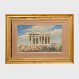 Jean-Louis Pascal (1837-1920): View of the Parthenon; and View of the Propylaia