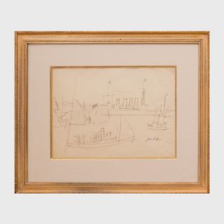 Jean Dufy (1888-1964): Bateaux au Havre