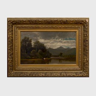 William McDougal Hart (1823-1894):  Riverscape, Keene Valley 