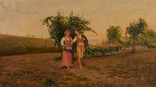 PASQUALE CELOMMI, (Italian, 1851-1928), The Happy Couple