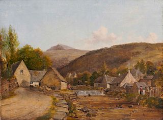 SCOTTISH SCHOOL , (19th century), Village Scene