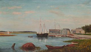 FRANK HENRY SHAPLEIGH, (American, 1842-1906), Harbor View