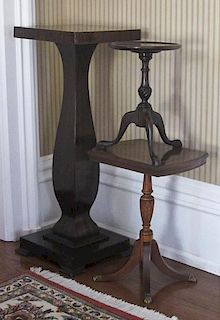 A Victorian Mahogany Pedestal, Height of first 36 1/4 inches.