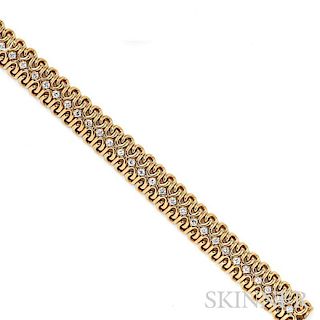 18kt Gold and Diamond Bracelet, Cartier