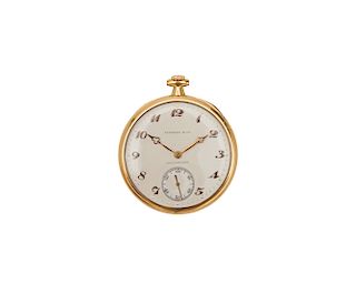 PATEK PHILIPPE and TIFFANY & CO. 18K Gold Open Face Pocketwatch