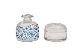 R. Lalique Clear Glass Epines Perfume Bottle and Box