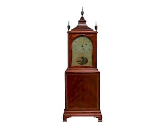 Federal Mahogany Inlaid Shelf Clock, dial signed E. Taber