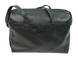 Vintage Mark Cross Black Leather Doctor's Bag