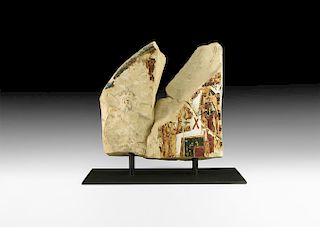 Egyptian Ramesside Painted Stele Fragment