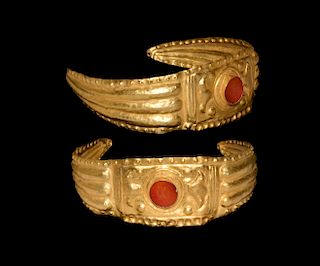 Parthian Gold Diadem with Intaglio Gemstone