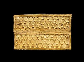 Greek Gold Twin Belt Fitting with Cells