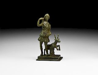 Roman Diana Statuette with Stag
