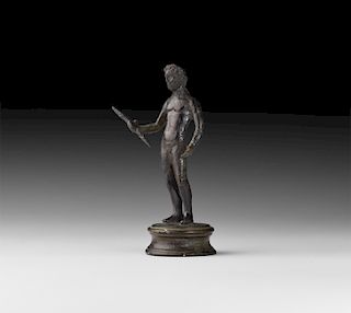 Roman Jupiter with Thunderbolt Statuette