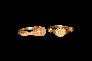 Roman Gold Ring with Lion
