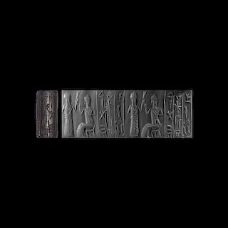 Cylinder Seal with Two-Figure Offering Scene