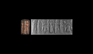 Neo-Babylonian Bronze Cylinder Seal