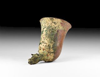 Elamite Rhyton with Bull-Head Spout