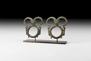 Luristan Horse Harness Ring Decoration Pair