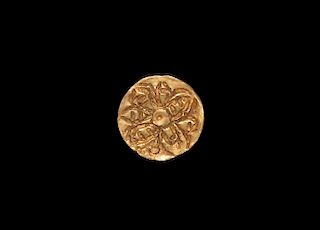 Gold Stamp Seal with Flower
