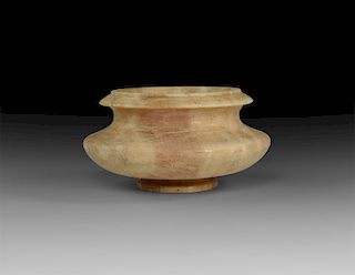 Western Asiatic Alabaster Footed Bowl