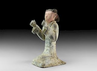 Chinese Han Kneeling Figure Statuette