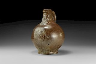 Bellarmine Jar with Merchant's Mark Dated 1600