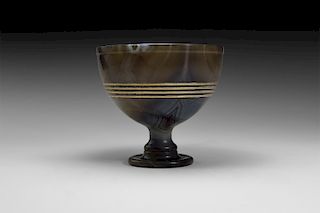 Christian Agate Chalice with Gold Decoration