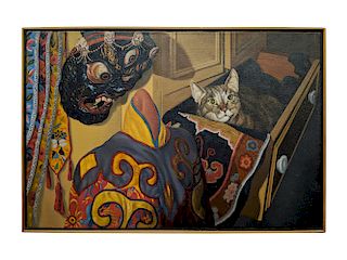 Jack Beal - Cat and mask