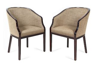 Modern Club Chairs, USA, Mid-20th Century,