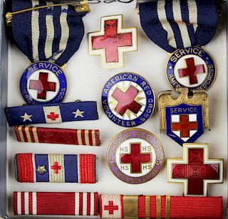 12 WWII era Red Cross medals