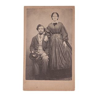 Civil War CDV of a Pennsylvania "Bucktails" Private and his Wife 