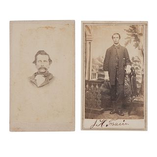 Gettysburg POWs, Sergeant Noyes D. Pardee and Private John H. Frain, Civil War CDVs
