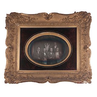Framed Full Plate Daguerreotype Group Portrait