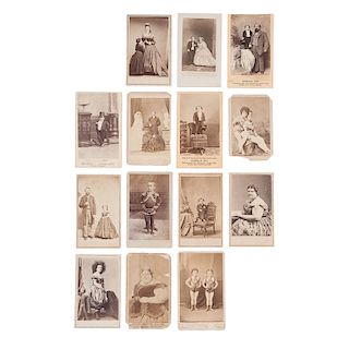 Collection of 14 CDVs Featuring Circus Acts and "Special People"