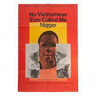 Milton Glaser 1968 Film Poster, No Vietnamese Ever Called Me Nigger