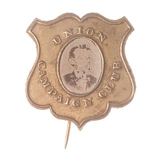 Exceedingly Rare Union Campaign Club Abraham Lincoln 1864 Photographic Badge