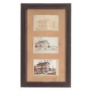 Lincoln Homestead Springfield, Illinois, Trio of Cabinet Cards