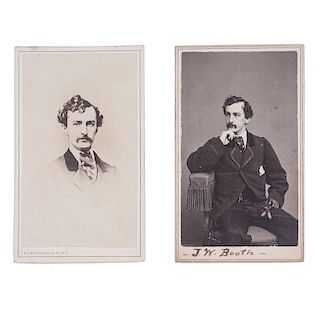 John Wilkes Booth, Pair of CDVs by C.D. Fredericks & Co. 