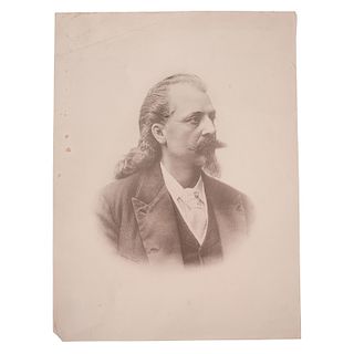 Buffalo Bill Cody Portrait by Harry Tuite, Ca 1880s