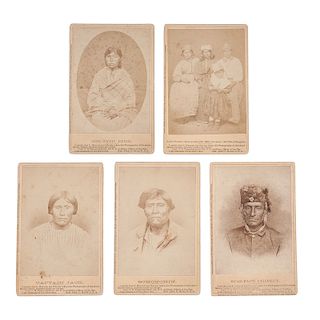 Five Photographs of Modoc Indian Prisoners by Louis Heller