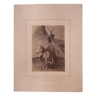 W.H. Jackson Portrait of a Mounted Nez Perce Chief