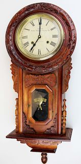late 20th c. Seth Thomas regulator wall clock