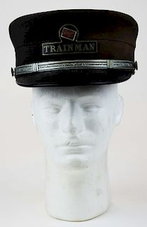 Railroad Trainman's cap with CMStP&P buttons