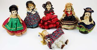 six vintage Madame Alexander Little Women